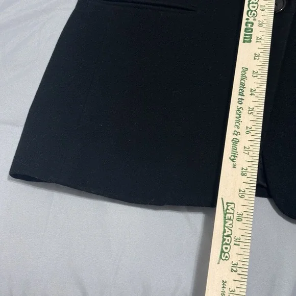 Vintage Wool and Cashmere One-Button Women's Blazer Black Sz Large - Picture 7 of 10